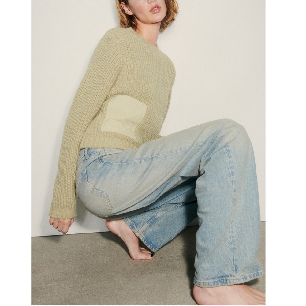Zara Olive Green Crew Neck Sweater - Picture 5 of 13
